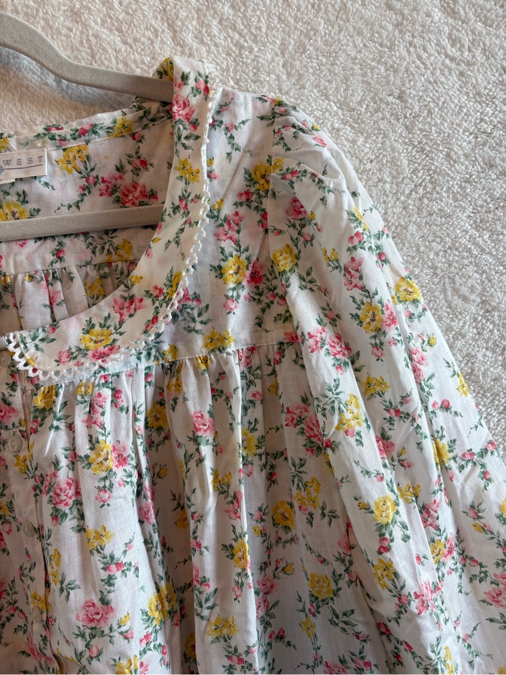 Eileen West Floral Long Sleeve Ballet Nightgown 100% Cotton Size Small NWT - Picture 2 of 13